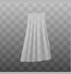 White Sheer Fabric Curtain Realistic