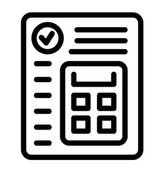 Credit Calculator Icon Outline Small Bank