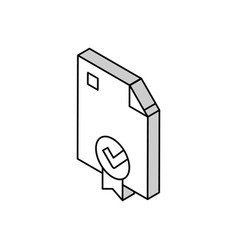 Document Quality Isometric Icon