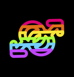 Neon Rainbow Men Gay Pride Party Icon