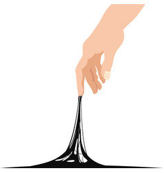 Sticky Slime Reaching Stuck For Hand Black Banner