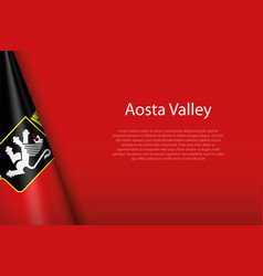 Flag Aosta Valley Region Of Italy Isolated