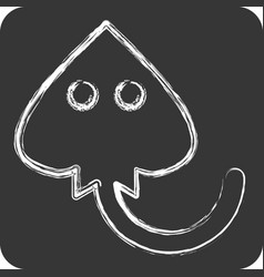 Icon Manta Ray Related To Sea Symbol Chalk Style