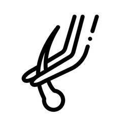 Plucking Hair Icon Outline