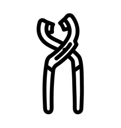 Soft Jaw Pliers Line Icon