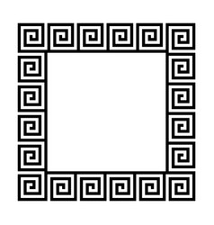 Square frame of simple greek pattern Royalty Free Vector