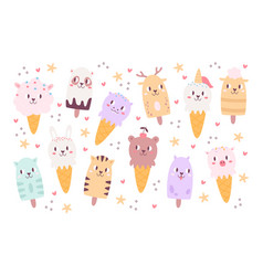 Animal Shaped Ice-cream Collection With Happy