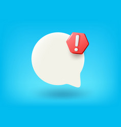 Chat Bubble With Exclamation Point 3d