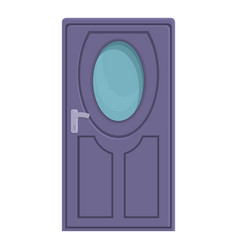 Purple Door Icon Cartoon Front Home