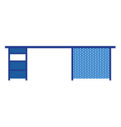 Blue Office Desk Icon