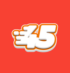 Number 45 3d Speed Icon