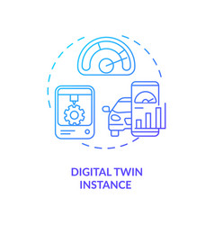 Digital Twin Instance Concept Icon