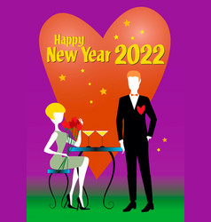 Woman And Man Waiting New Year 2021