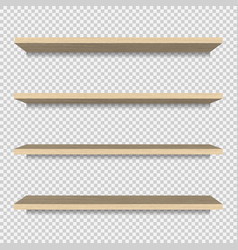 Wooden Shelves On A Transparent Background