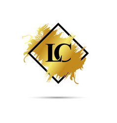 Gold Lc Logo Symbol Art Design