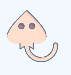 Icon Manta Ray Related To Sea Symbol Doodle Style