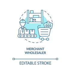 Merchant Wholesaler Turquoise Blue Concept Icon