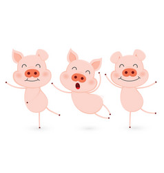 Set Of Cute Pigs