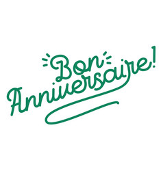 Bon Anniversaire Lettering Birthday