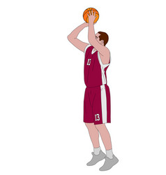 Basketball Player Shooting Free Throw