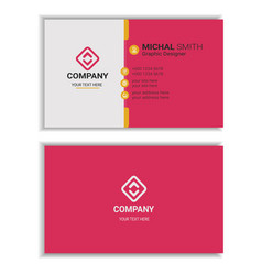 Creative And Clean Pink Business Card Design