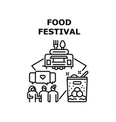 Food Festival Concept Black