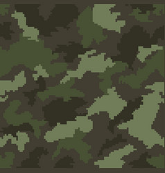 Green Camouflage Seamless Background Pattern