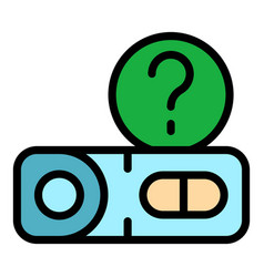 Question Pregnant Test Icon Flat