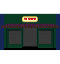 Convenience Store Shop At Night Plate Is Closed