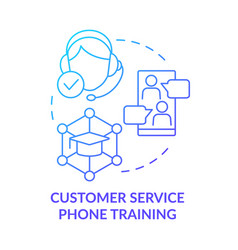 Customer Service Phone Training Blue Gradient