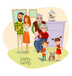 Happy Family Flat Template