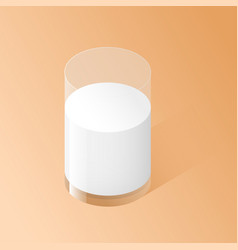 Isometric Glass Of Milk