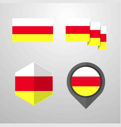 North Ossetia Flag Design Set