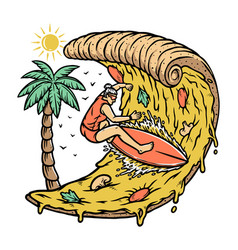 People Are Surfing The Pizza Waves