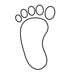 Left Foot Footprint Outline High Quality