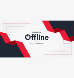 Offline Twitch Banner Background With Ribbon