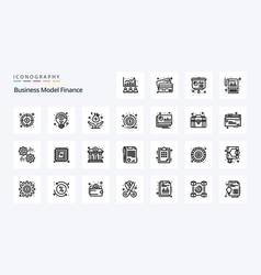 25 Finance Line Icon Pack