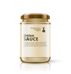 3d Glass Jar Of Onion Sauce With Label