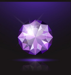 3d Realistic Purple Transparent Round