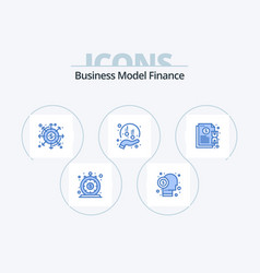 Finance Blue Icon Pack 5 Icon Design Funds