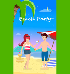 Happy Family At Beach Party Honeymoon Travel