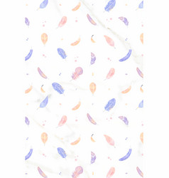 Pastel Bohemian Feather Pattern Background