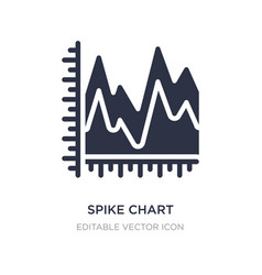 Spike Chart Icon On White Background Simple