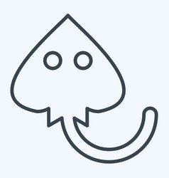 Icon Manta Ray Related To Sea Symbol Line Style