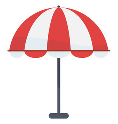 Red Striped Beach Umbrella Summer Cafe Awning