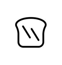 Slice Bread Icon Line Isolated On White