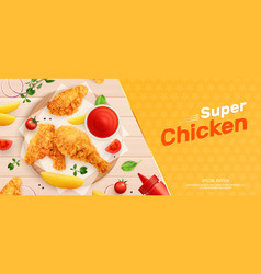 Super Chicken Food Background