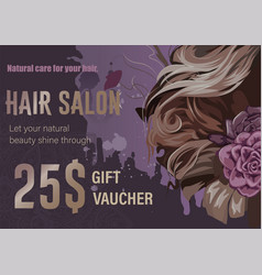 Abstract Flayer For A Beauty Salon With Curly Hair