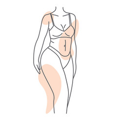 Body Of Woman Shape Of Female Parts Sketch