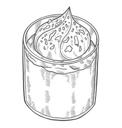 Chocolate Mousse Dessert Snack Isolated Doodle